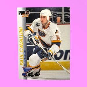 NHL 1992 Paul Cavallini St. Louis Blues #159 Pro Set Hockey Card